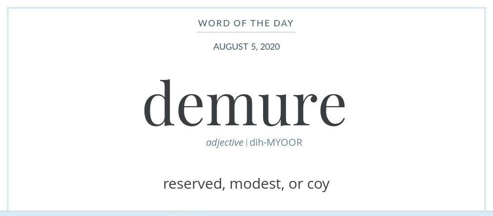 Demure Meaning