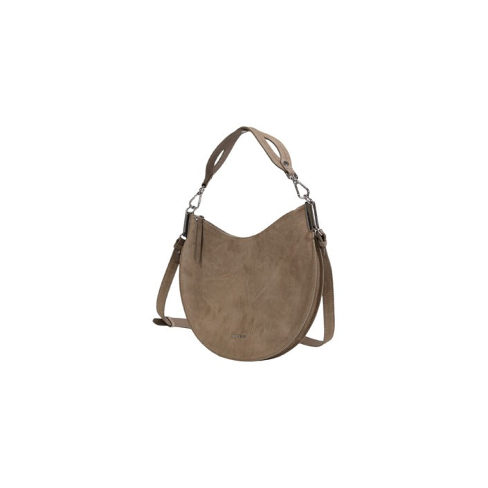 Coccinelle Women's Beige Leather Handbag with Shoulder Strap – Versatile Elegance for Fall/Winter