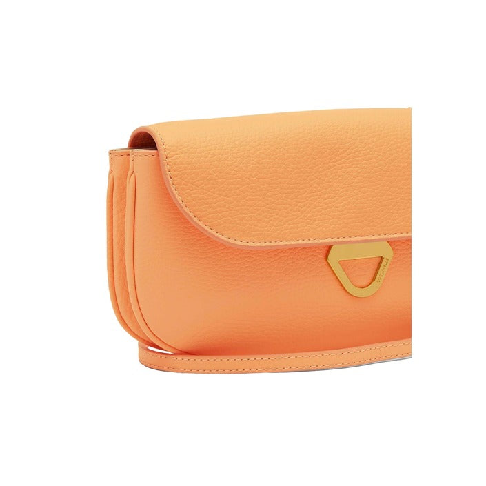 Coccinelle Women’s Orange Leather Shoulder Bag – Vibrant Elegance for Spring/Summer