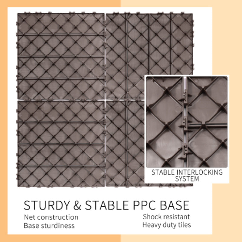 Plastic Interlocking Deck Tiles