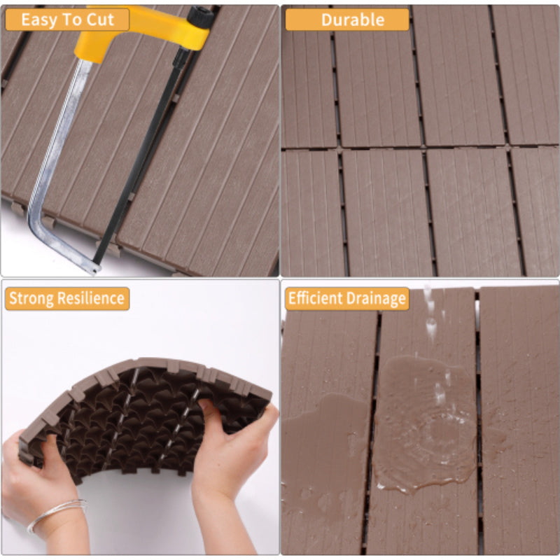 Plastic Interlocking Deck Tiles