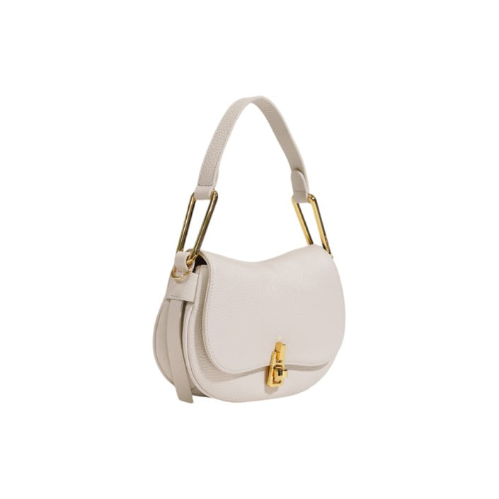 Coccinelle Women's White Leather Handbag – Elegant Minimalism for Fall/Winter