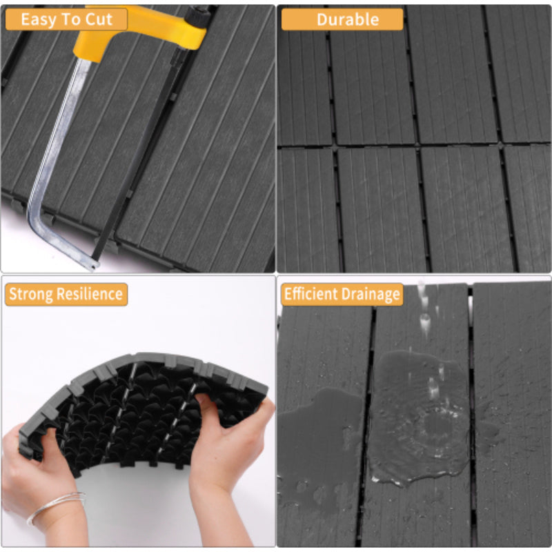 Plastic Interlocking Deck Tiles