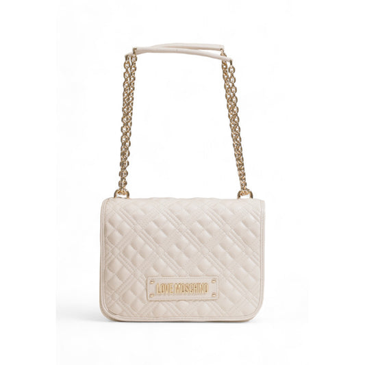 Love Moschino Women's Beige Shoulder Bag – Timeless Elegance for Fall/Winter