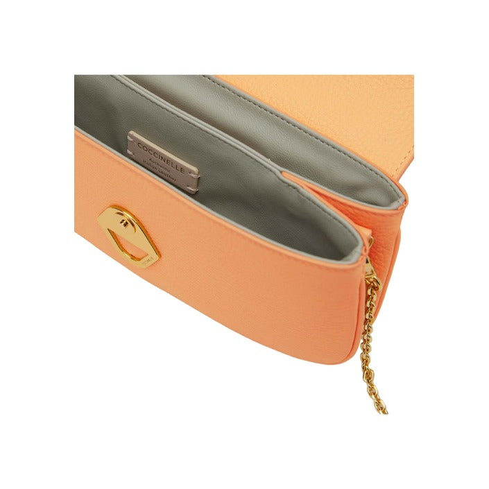 Coccinelle Women’s Orange Leather Shoulder Bag – Vibrant Elegance for Spring/Summer