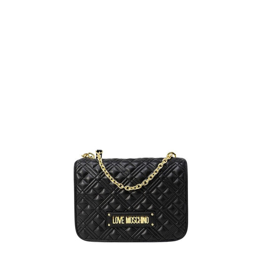 Love Moschino Women's Black Shoulder Bag – Elegant and Practical for Fall/Winter