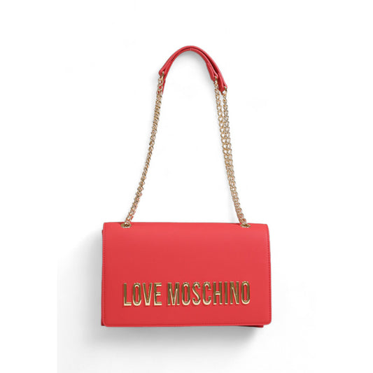 Love Moschino Women's Red Shoulder Bag – Bold Elegance for Fall/Winter