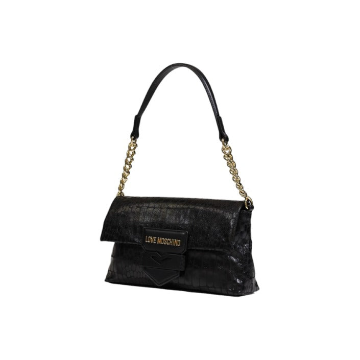 Love Moschino Women's Black Printed Handbag – Bold & Stylish for Fall/Winter