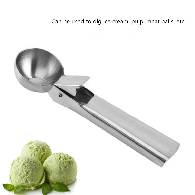 Ice Cream Scoops Stacks Stainless Steel Ice Cream Digger Non-Stick Fruit Ice Ball Maker Watermelon Ice Cream Spoon Tool