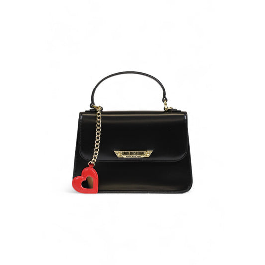 Love Moschino Women's Black Handbag with Shoulder Strap – Chic Versatility for Fall/Winter